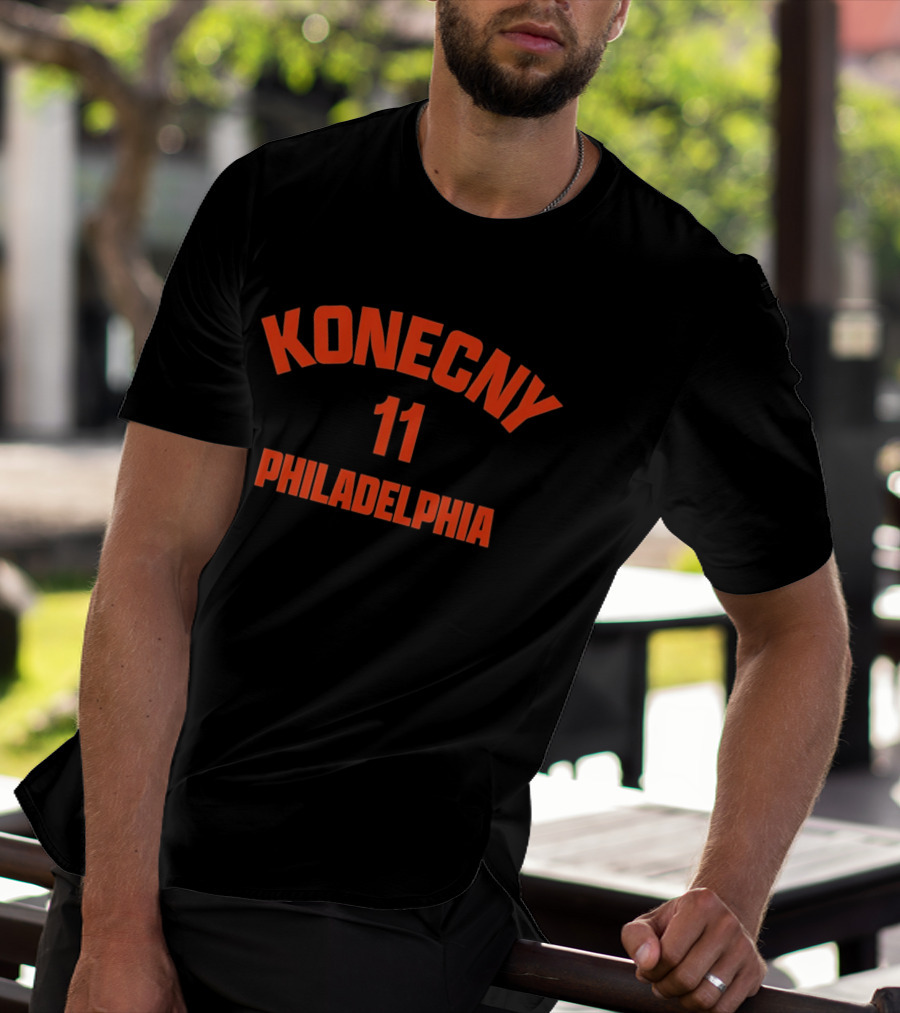 Konecny 11 Philadelphia Flyers Hockey Team Player Number T-Shirt