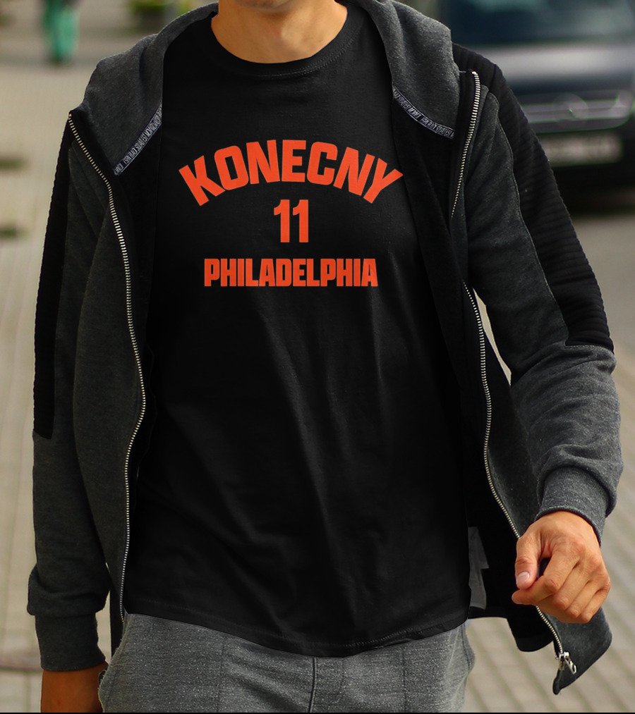 Konecny 11 Philadelphia Flyers Hockey Team Player Number T-Shirt