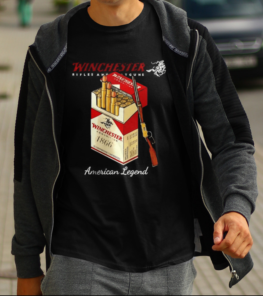 Winchester Rifles Shotguns American Legend 1866 Ammunition T-Shirt