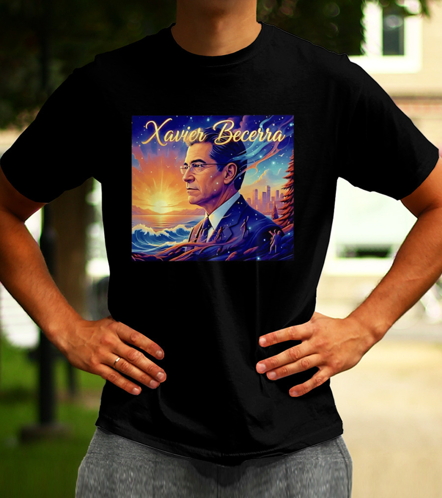 Xavier Becerra California Sunset Ocean Landscape T-Shirt