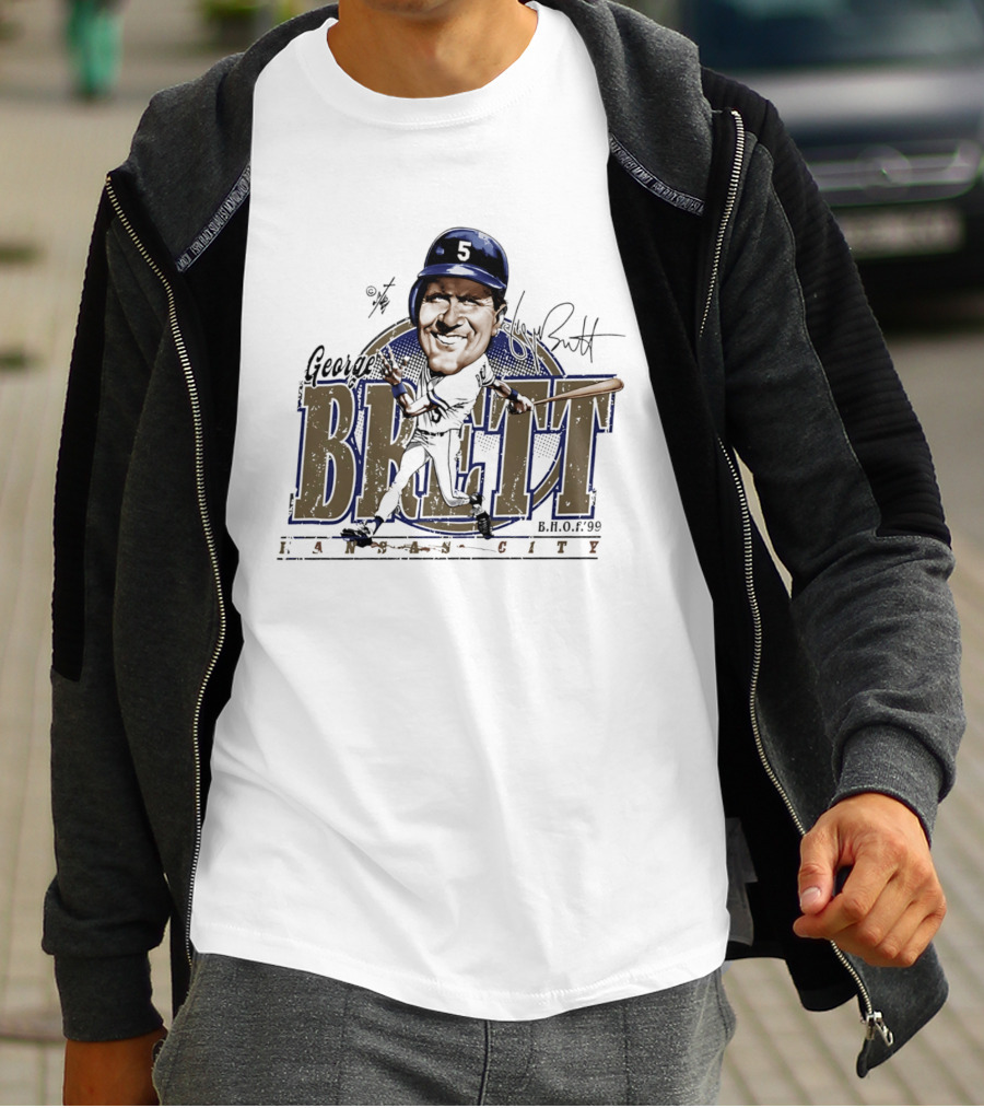 George Brett Kansas City Royals H.O.F. 1999 Bruce Stark T-Shirt