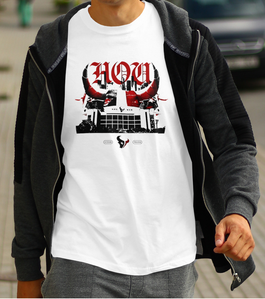 Houston Texans H Town 25 Seasons NFL Football Horns Stadium T-Shirt