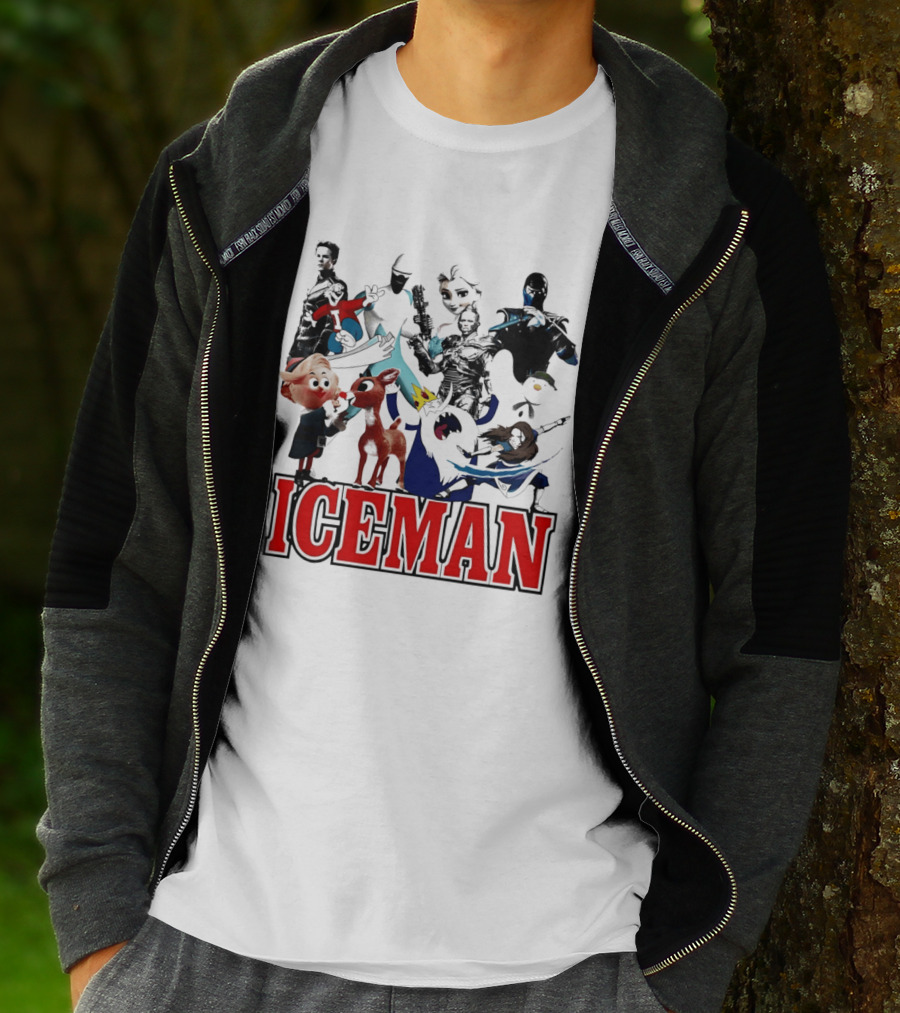 Iceman Elsa Sub Zero Mr. Freeze Cartoon Characters T-Shirt