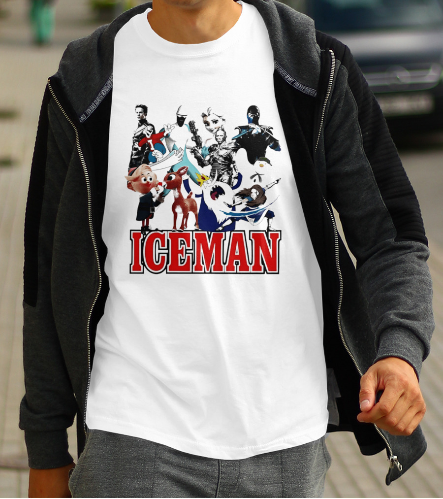 Iceman Elsa Sub Zero Mr. Freeze Cartoon Characters T-Shirt