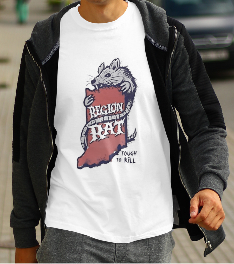 Region Rat Indiana State Map Tough To Kill T-Shirt