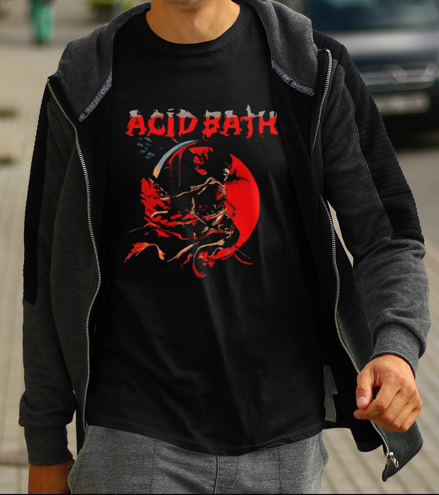 Acid Bath Winged Reaper Skull 2026 T-Shirt