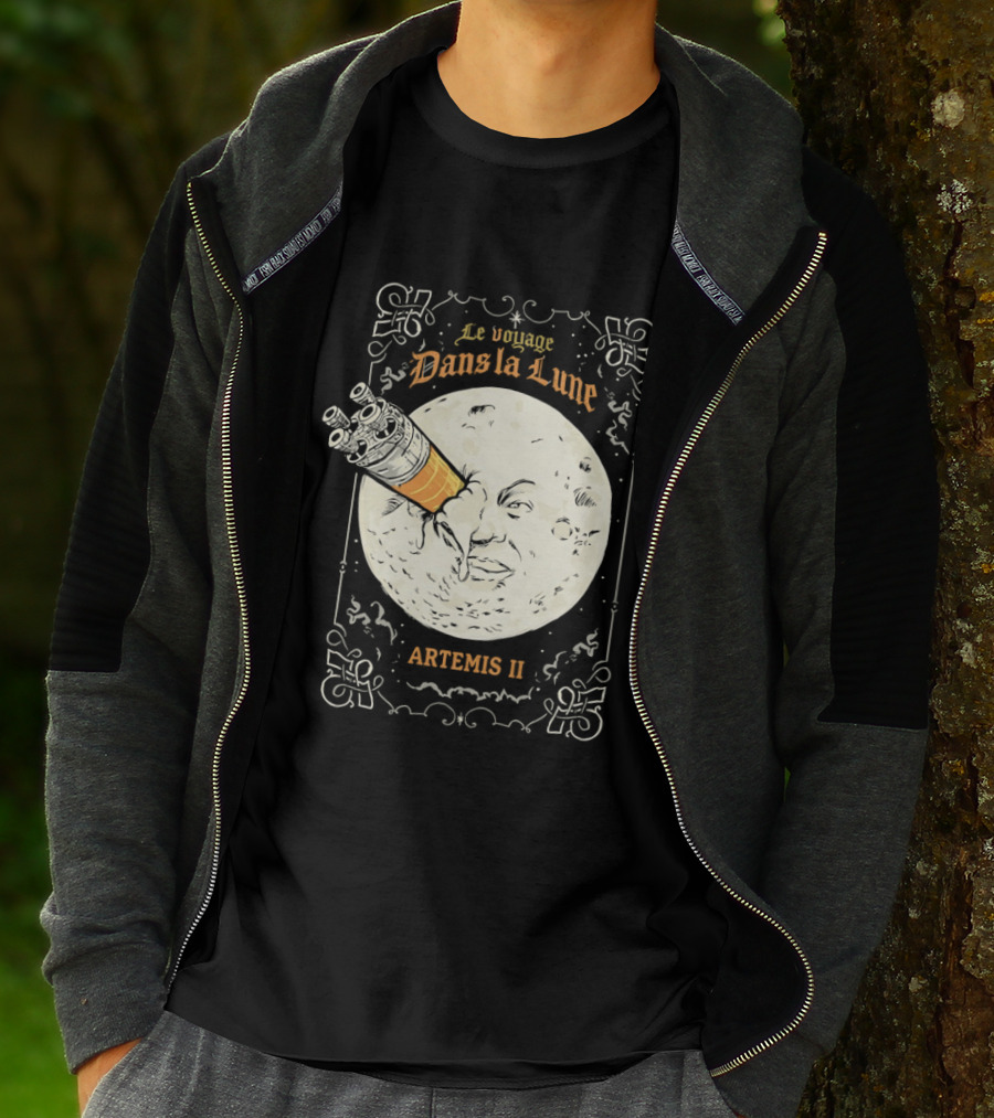 Le Voyage Dans La Lune Artemis II Moon Exploration T-Shirt