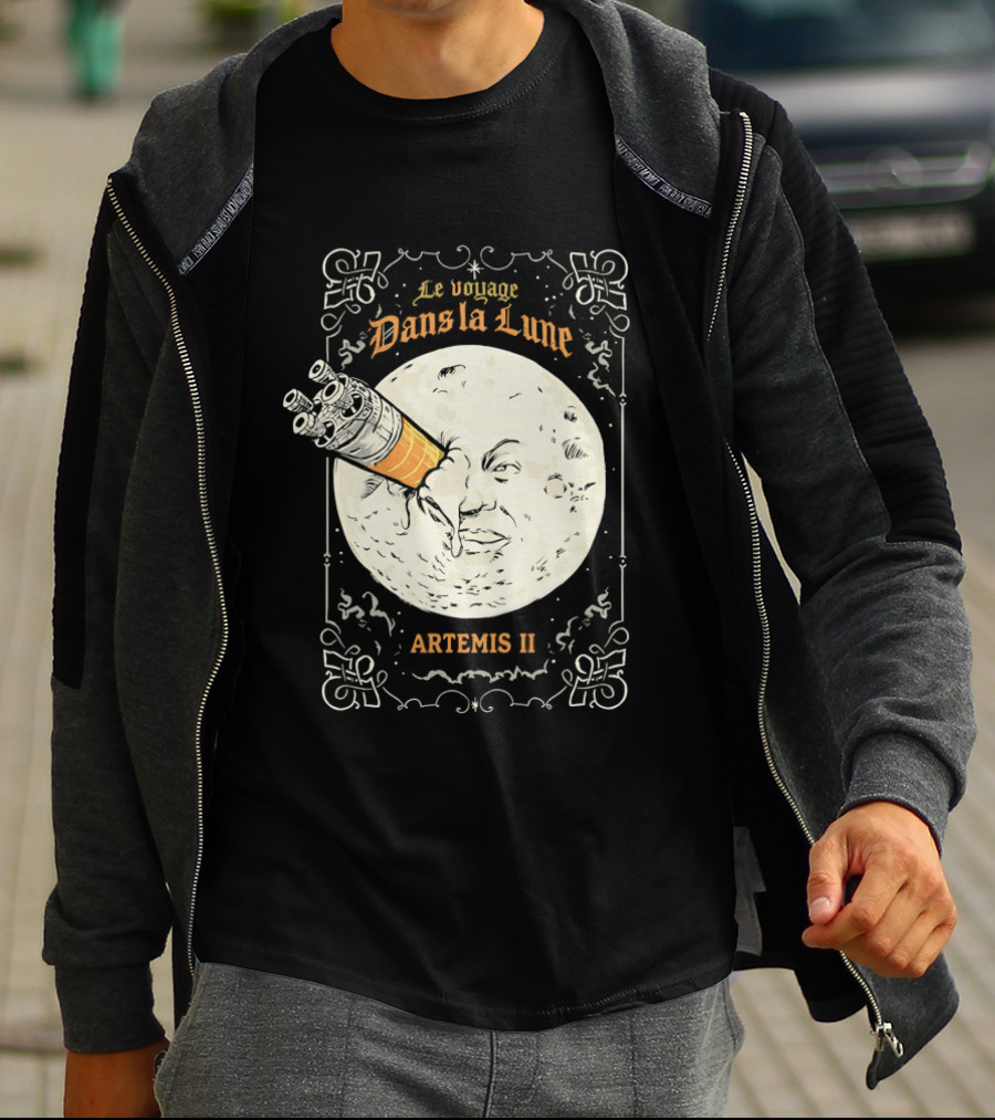 Le Voyage Dans La Lune Artemis II Moon Exploration T-Shirt