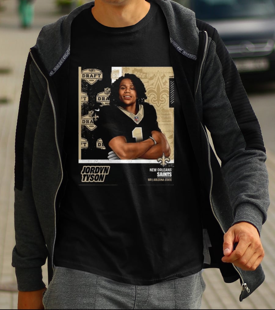 Jordyn Tyson New Orleans Saints 2026 NFL Draft Round 1 Pick 8 T-Shirt