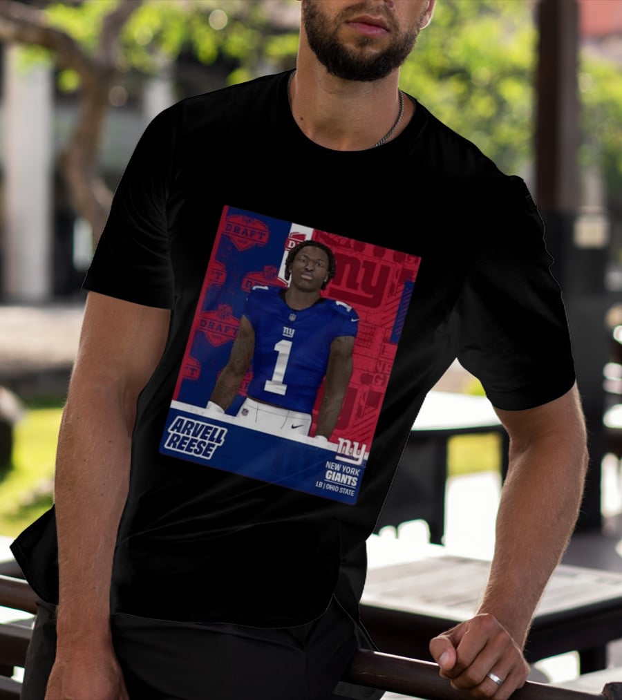 2026 Draft New York Giants Arvell Reese Round 1 Pick 5 LB Ohio State T-Shirt