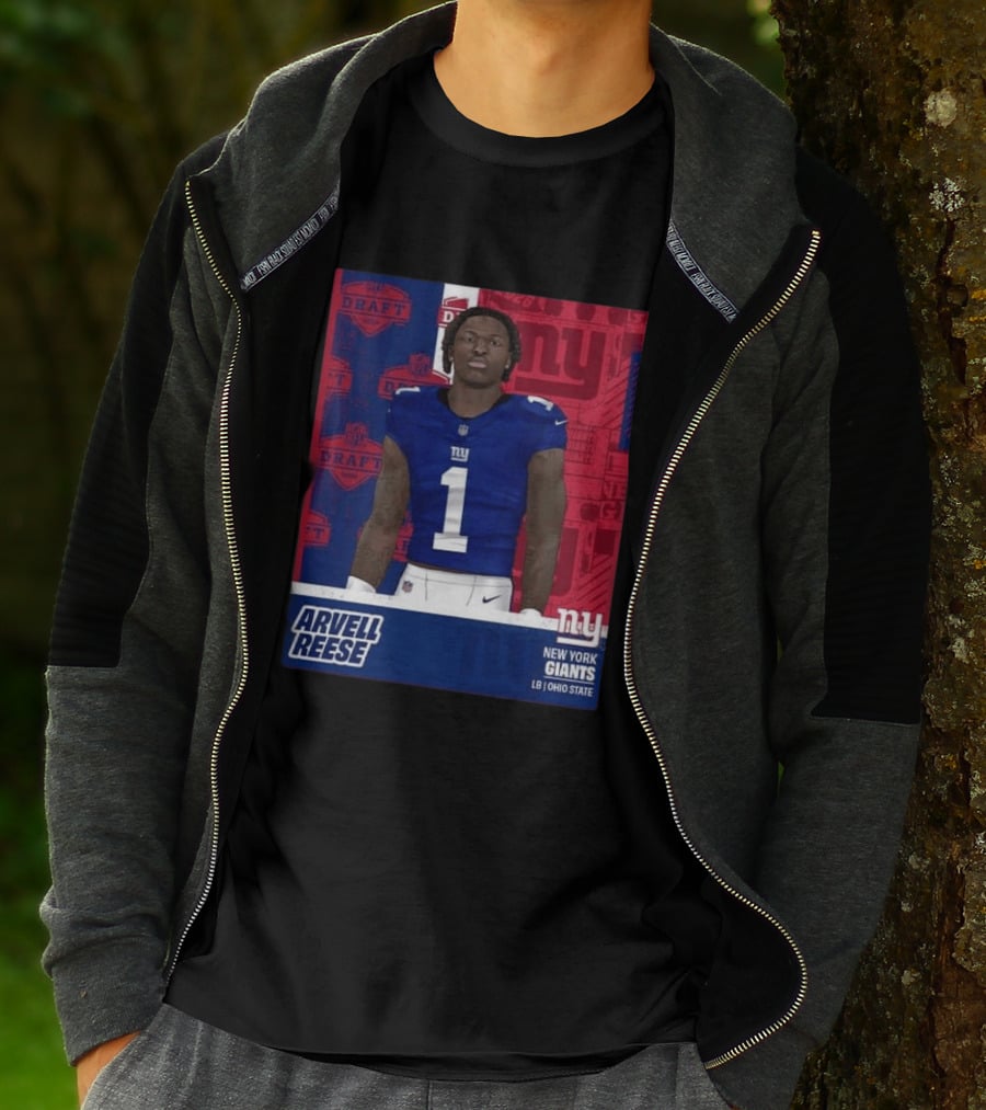 2026 Draft New York Giants Arvell Reese Round 1 Pick 5 LB Ohio State T-Shirt