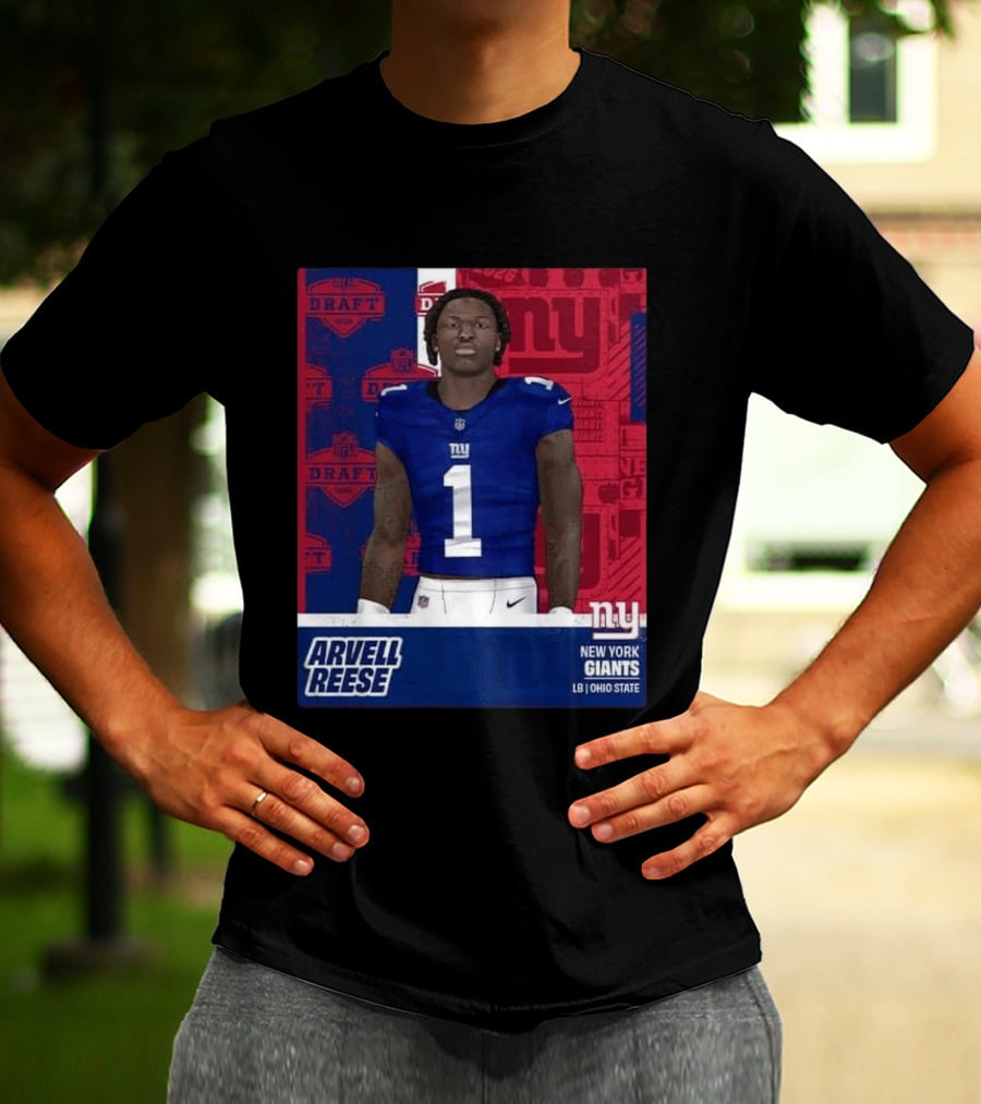 2026 Draft New York Giants Arvell Reese Round 1 Pick 5 LB Ohio State T-Shirt