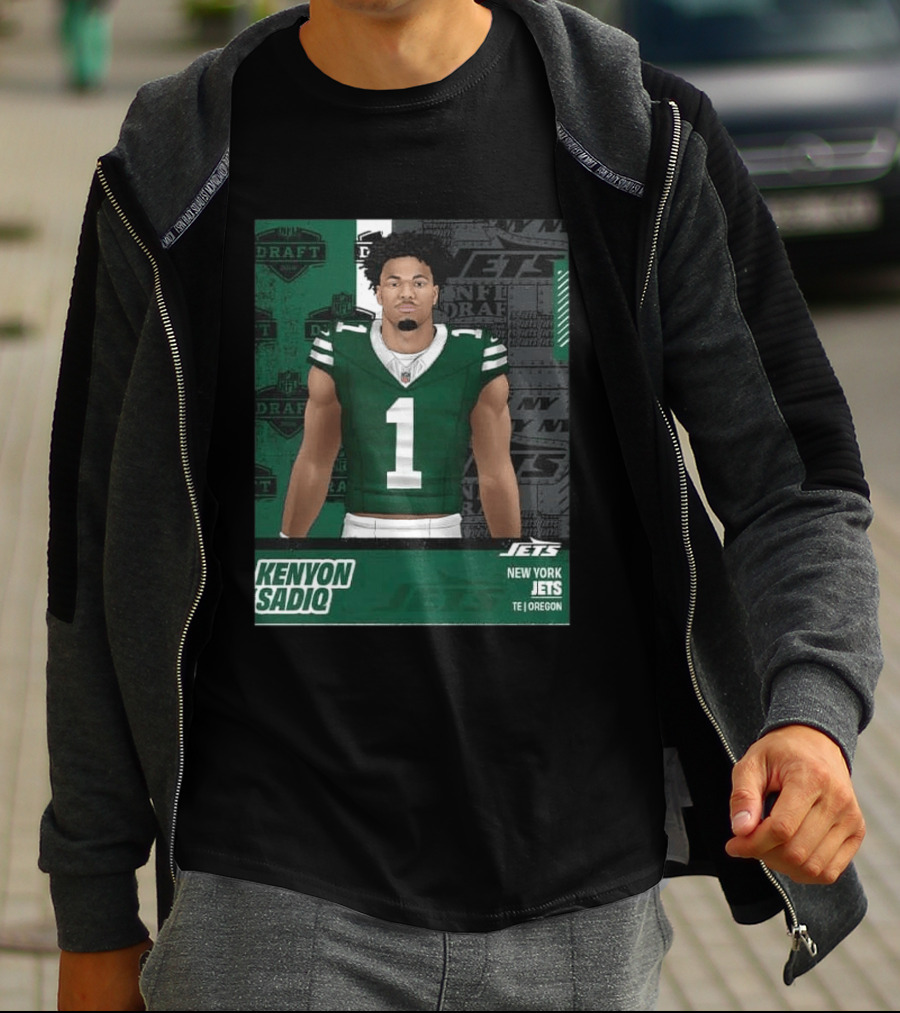 Kenyon Sadiq New York Jets Round 1 Pick 16 2026 Draft NFL Draft Jets TE Oregon T-Shirt