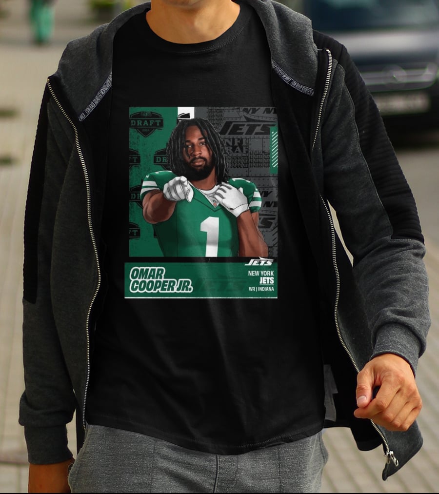 NFL Draft 2026 New York Jets Omar Cooper Jr Round 1 Pick 30 WR Indiana T-Shirt