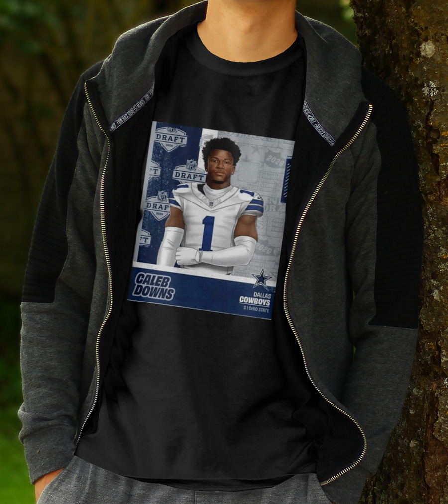 Dallas Cowboys Caleb Downs 2026 Draft Round 1 Pick 11 Ohio State NFL T-Shirt