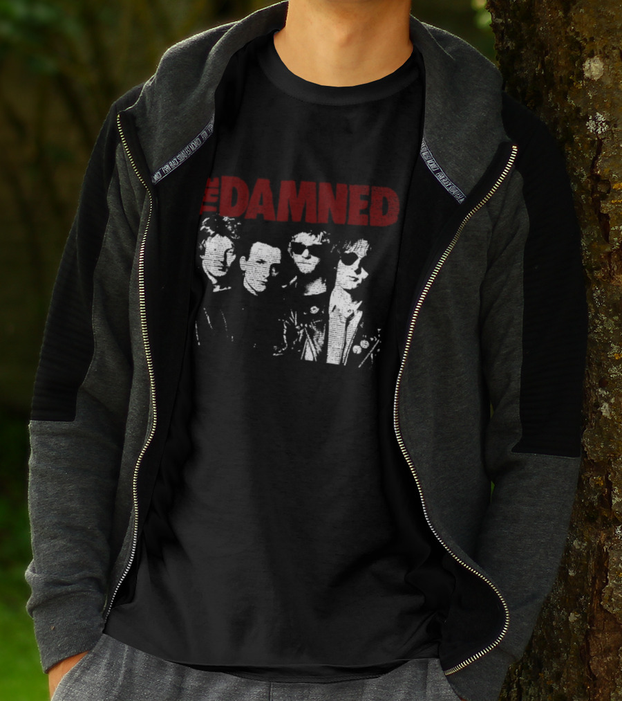 Dave Vanian Captain Sensible Brian James Rat Scabies The Damned Band Members T-Shirt
