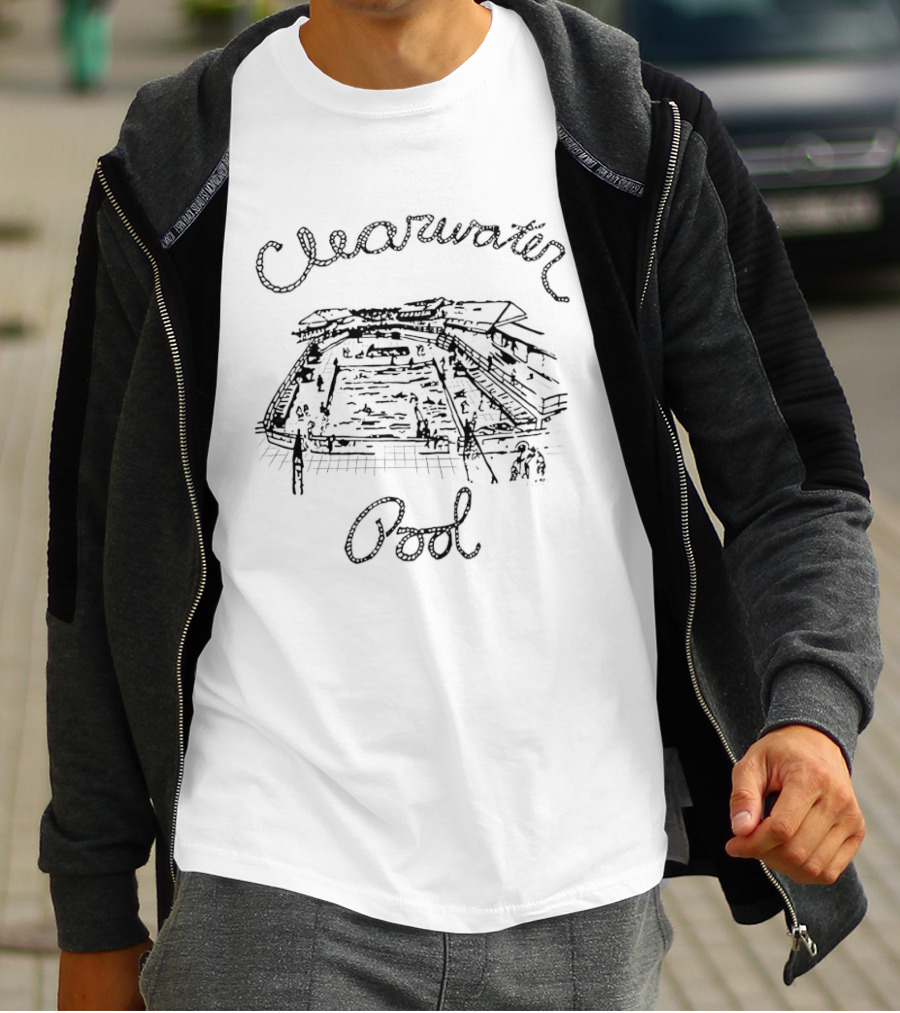 Clearwater Pool Vintage Hand Drawn Stadium T-Shirt