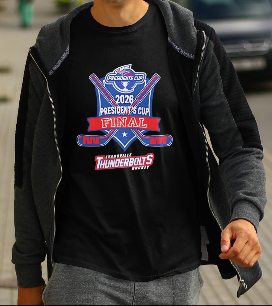 Evansville Thunderbolts Hockey 2026 SPHL Presidents Cup Final T-Shirt