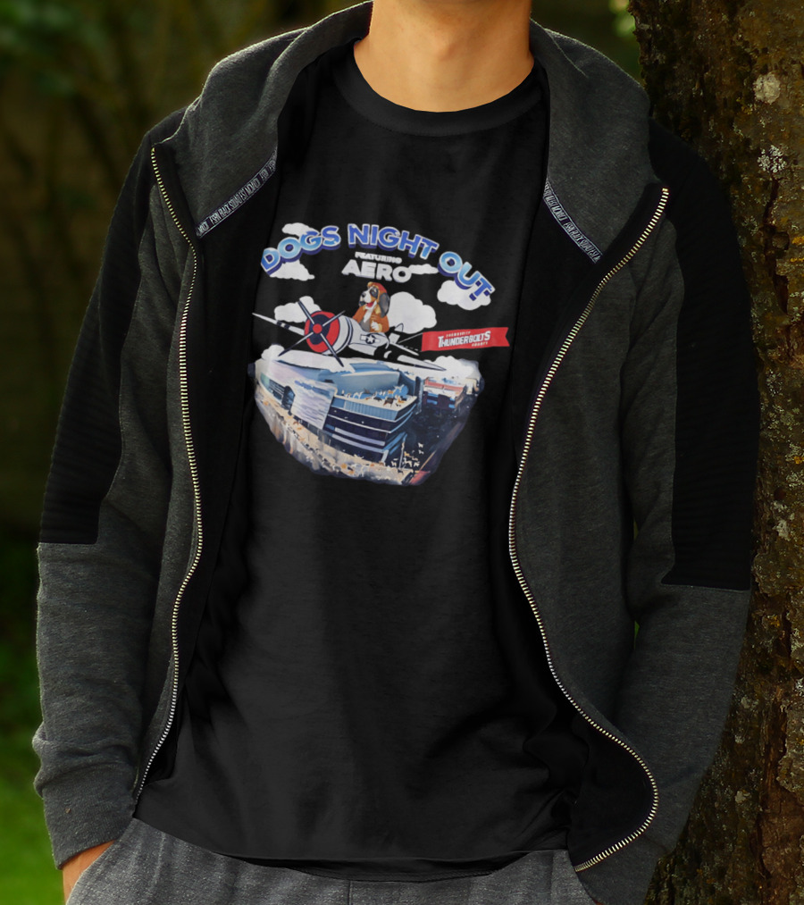 Evansville Thunderbolts Dogs Night Out Featuring Aero Event T-Shirt
