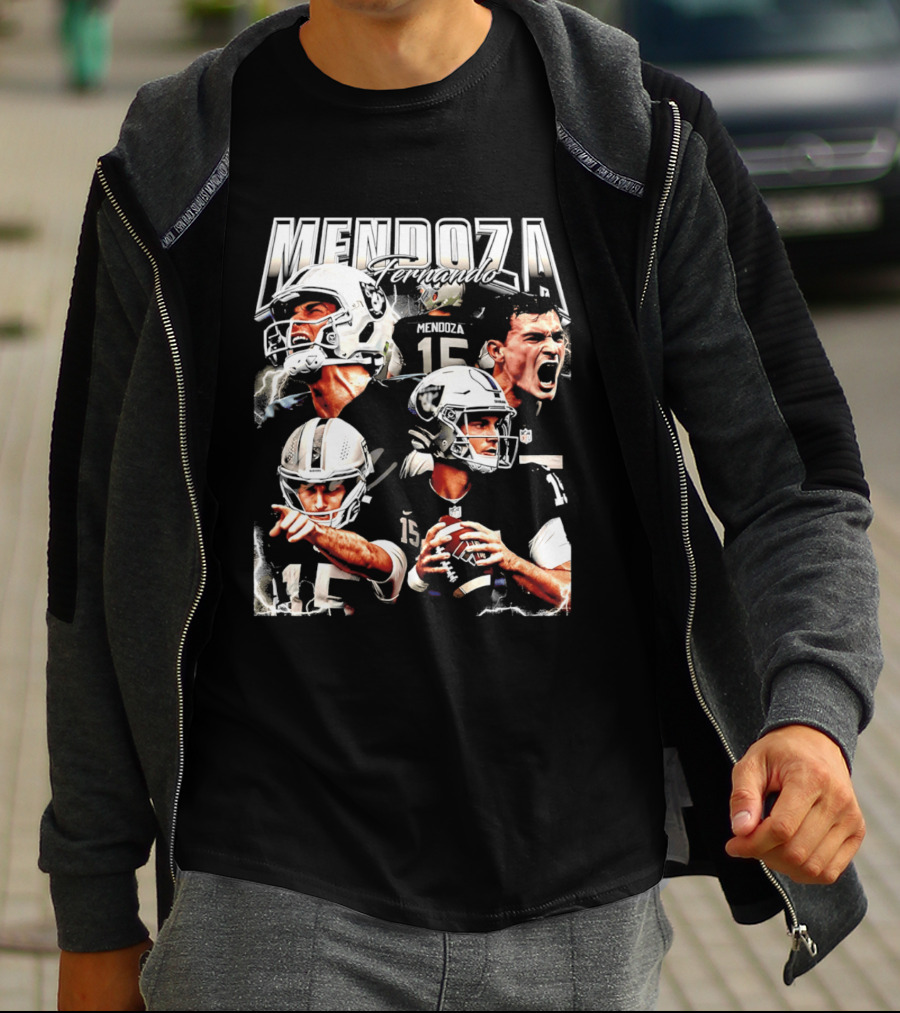 Fernando Mendoza Raiders 15 Retro 90s Bootleg T-Shirt