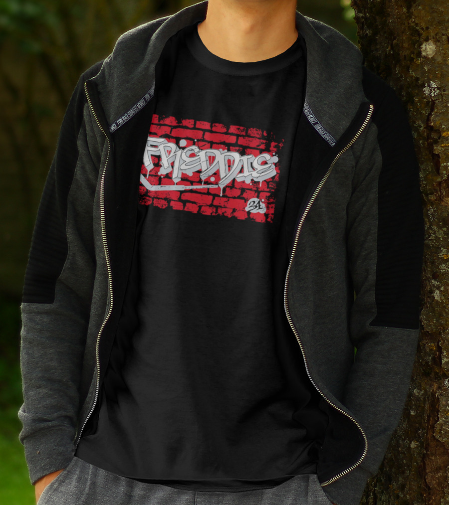 Frederik Andersen Freddie 31 Carolina Hurricanes Brick Wall Graffiti T-Shirt