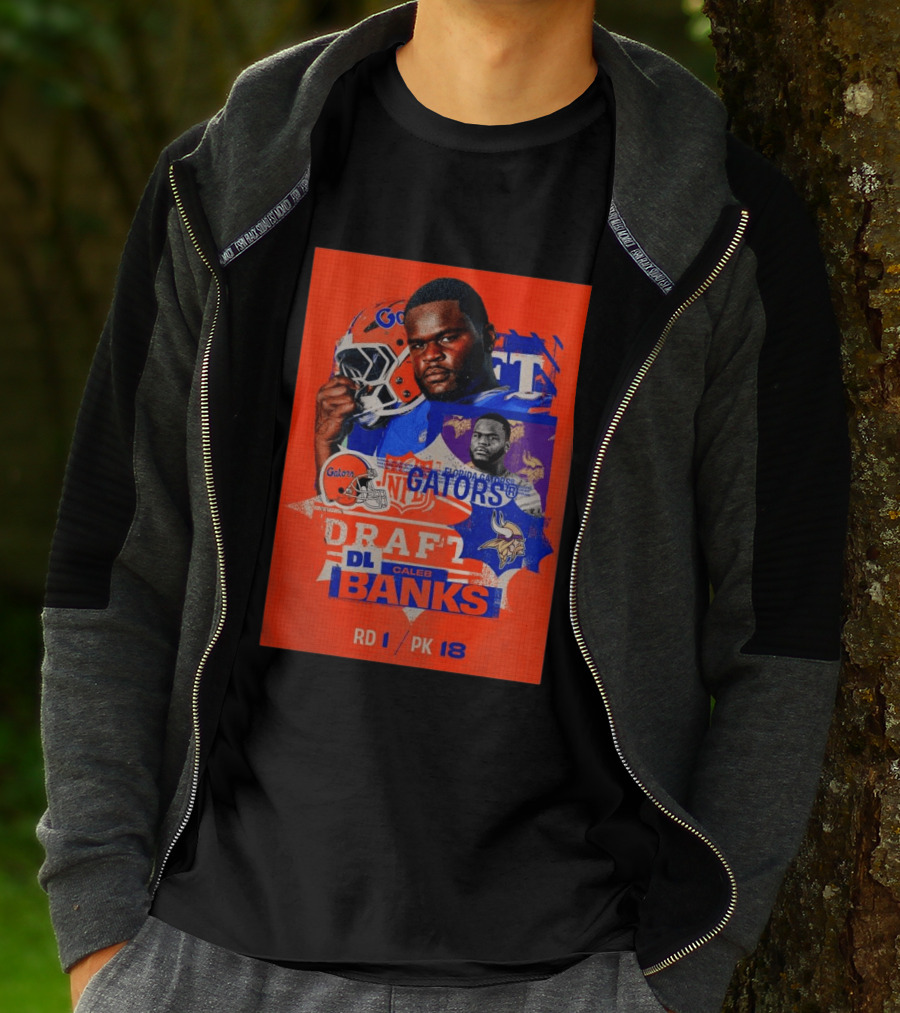 Florida Gators Football Caleb Banks NFL Draft DL Round 1 Pick 18 T-Shirt