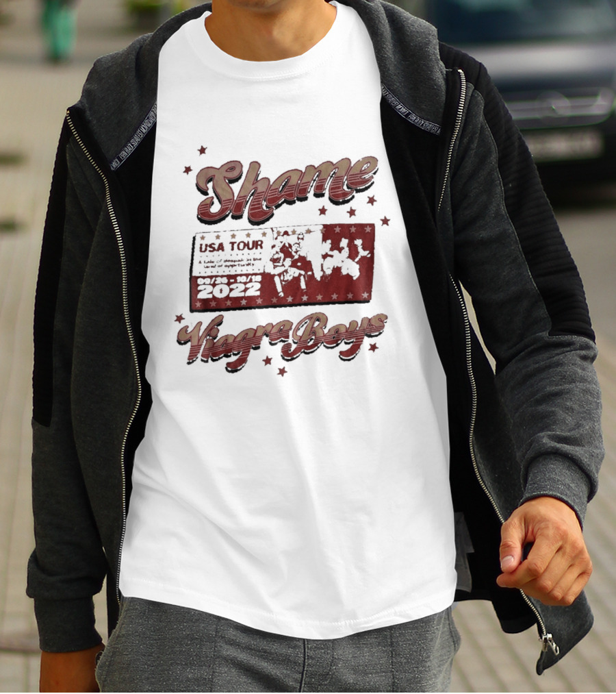 Shame Viagra Boys USA Tour 2022 Dates Stars T-Shirt