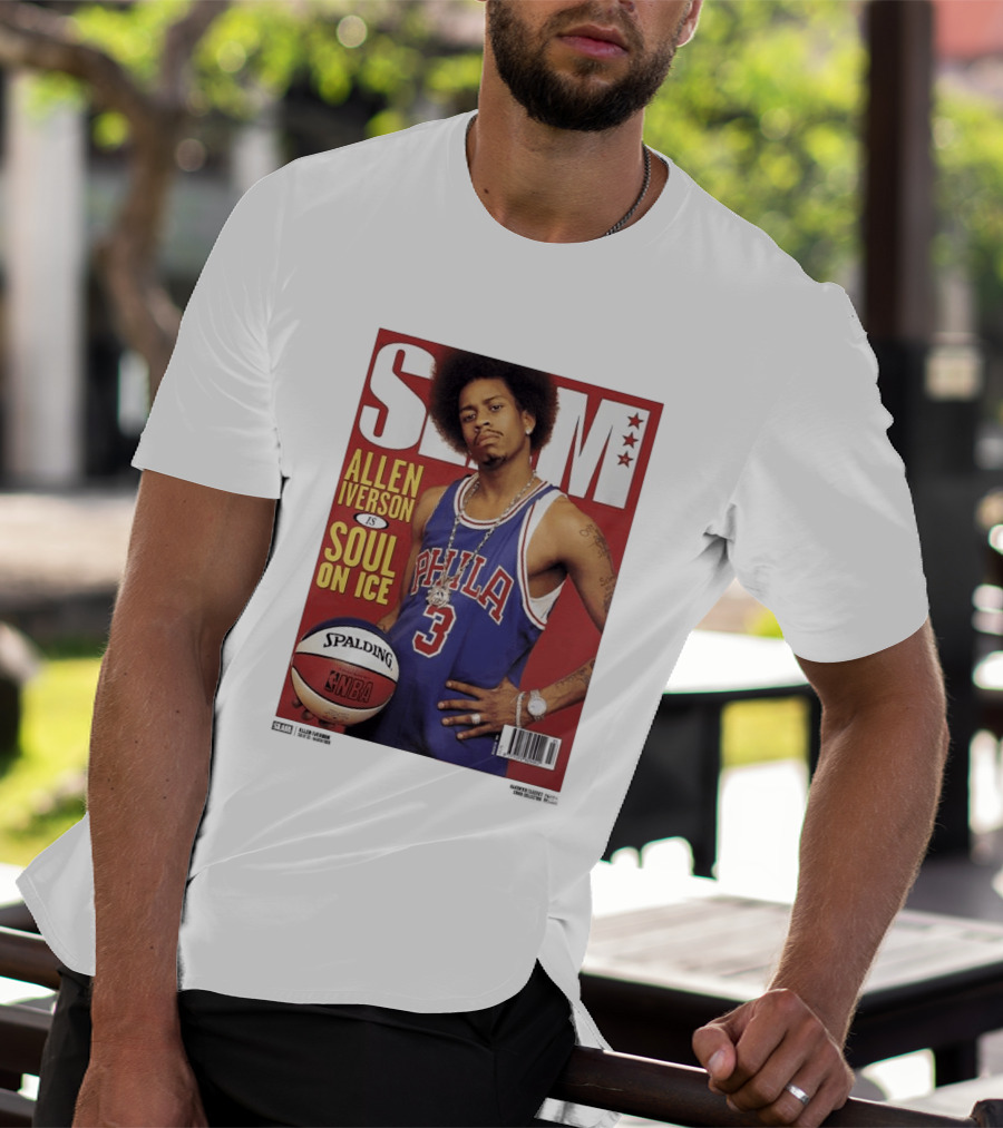Allen Iverson Slam Cover Philadelphia 76ers Soul On Ice T-Shirt