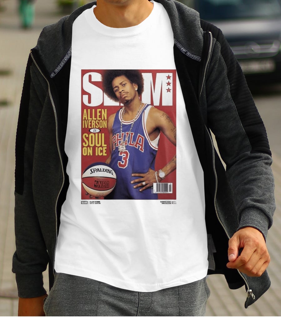 Allen Iverson Slam Cover Philadelphia 76ers Soul On Ice T-Shirt