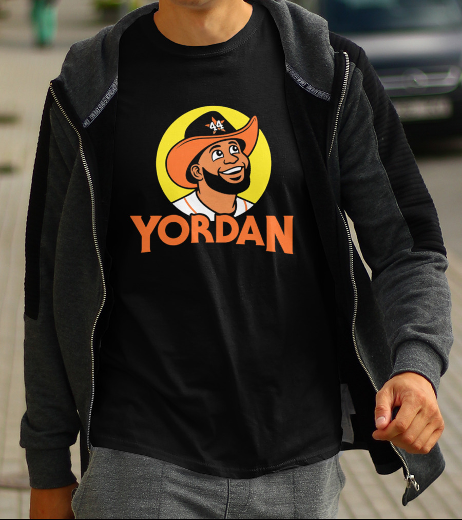 Yordan Alvarez Houston Astros Cartoon Cowboy Hat T-Shirt