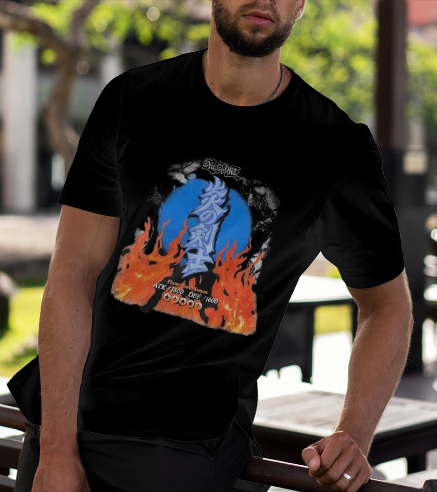 Flame Swordsman ATK 1800 DEF 1600 Yugioh Card Detail T-Shirt
