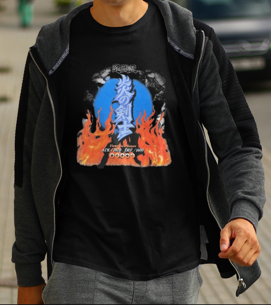 Flame Swordsman ATK 1800 DEF 1600 Yugioh Card Detail T-Shirt