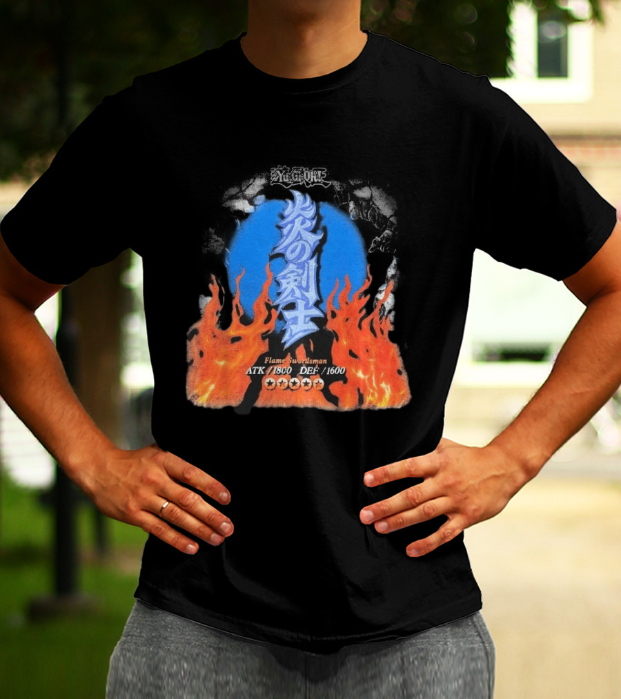 Flame Swordsman ATK 1800 DEF 1600 Yugioh Card Detail T-Shirt