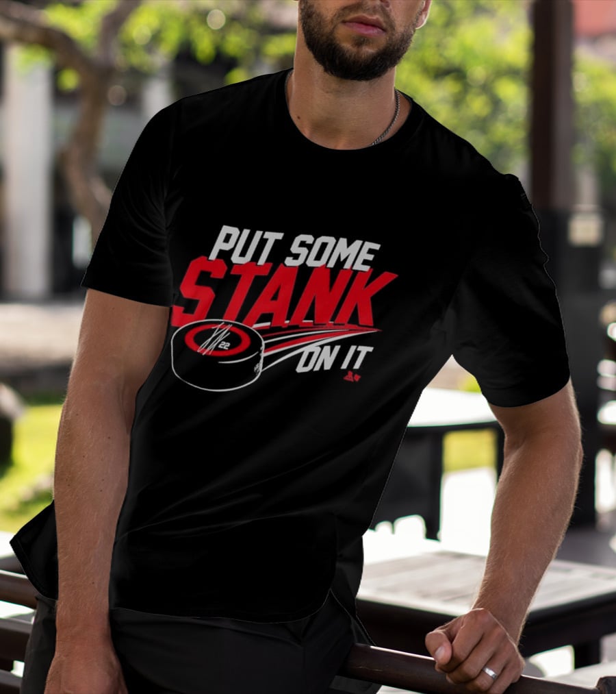 Put Some Stank On It Logan Stankoven Hockey Puck T-Shirt