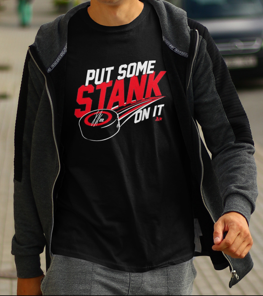 Put Some Stank On It Logan Stankoven Hockey Puck T-Shirt