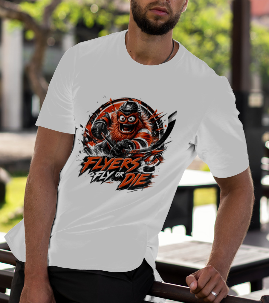 Flyers Hockey Gritty Flyers Fly Or Die NHL 2026 T-Shirt