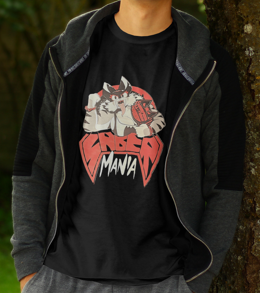 Ring Cats Saber Mania Wrestling Champion Feline T-Shirt