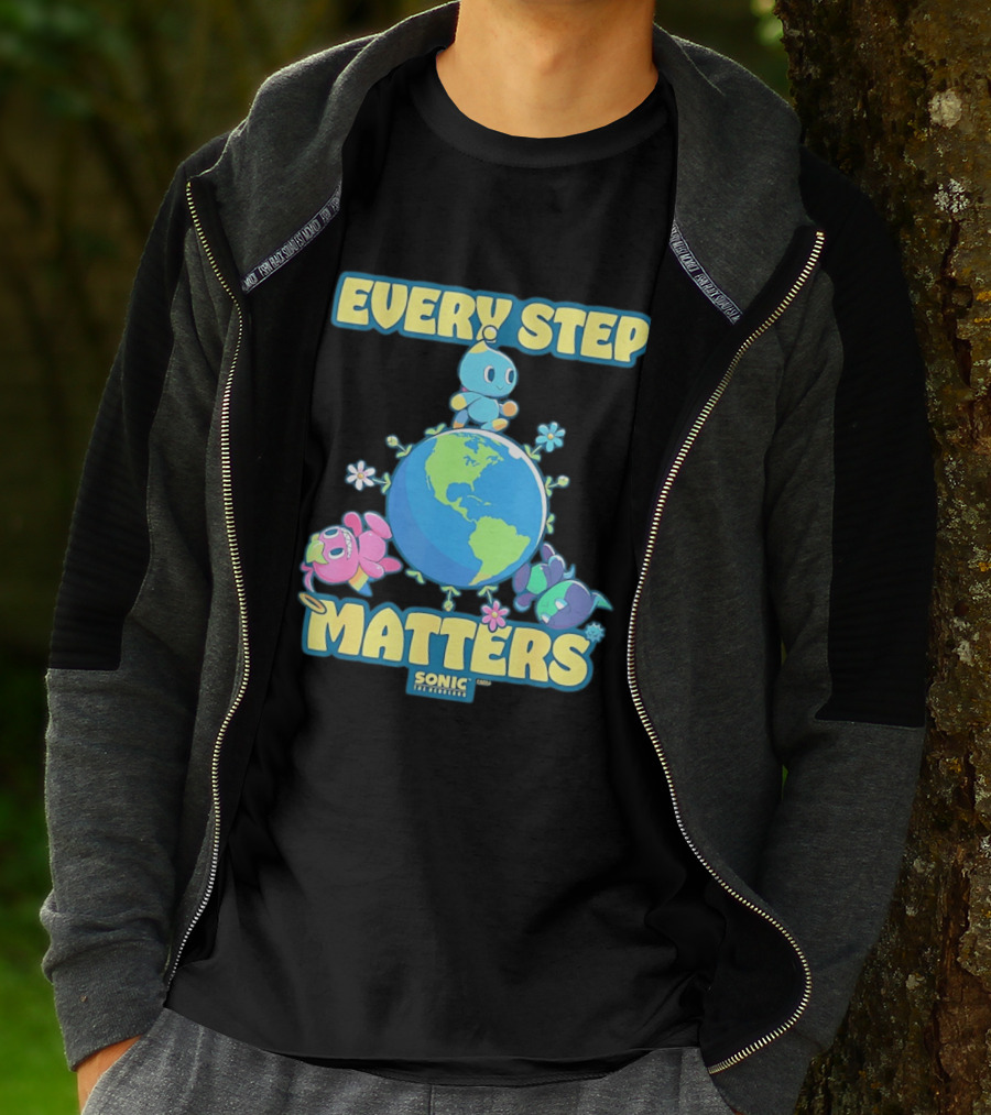 Sonic The Hedgehog Chao Every Step Matters Earth Day T-Shirt