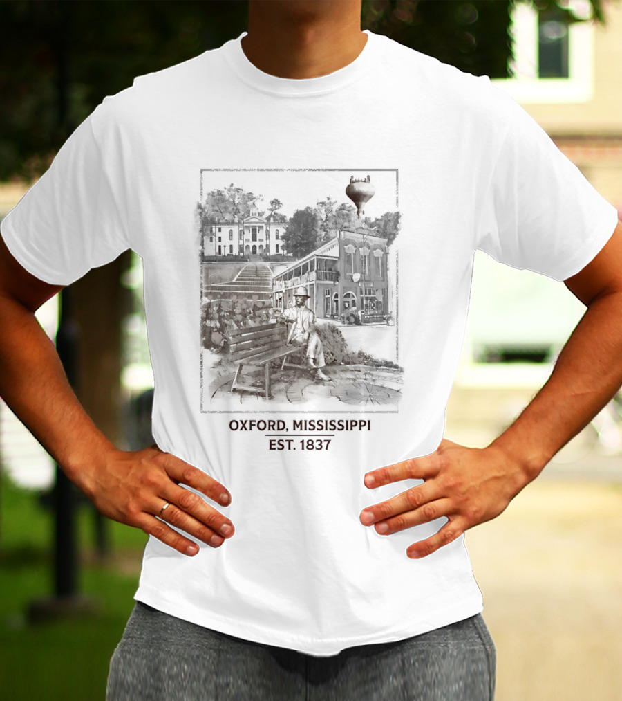 Oxford Mississippi Landmarks Est 1837 Historic Architecture T-Shirt