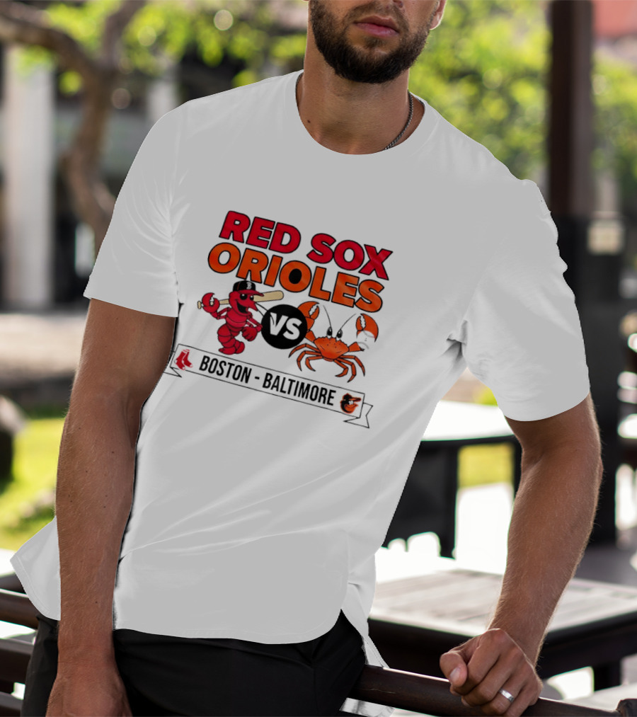 Red Sox Orioles Shrimp Vs Crab Boston Baltimore T-Shirt