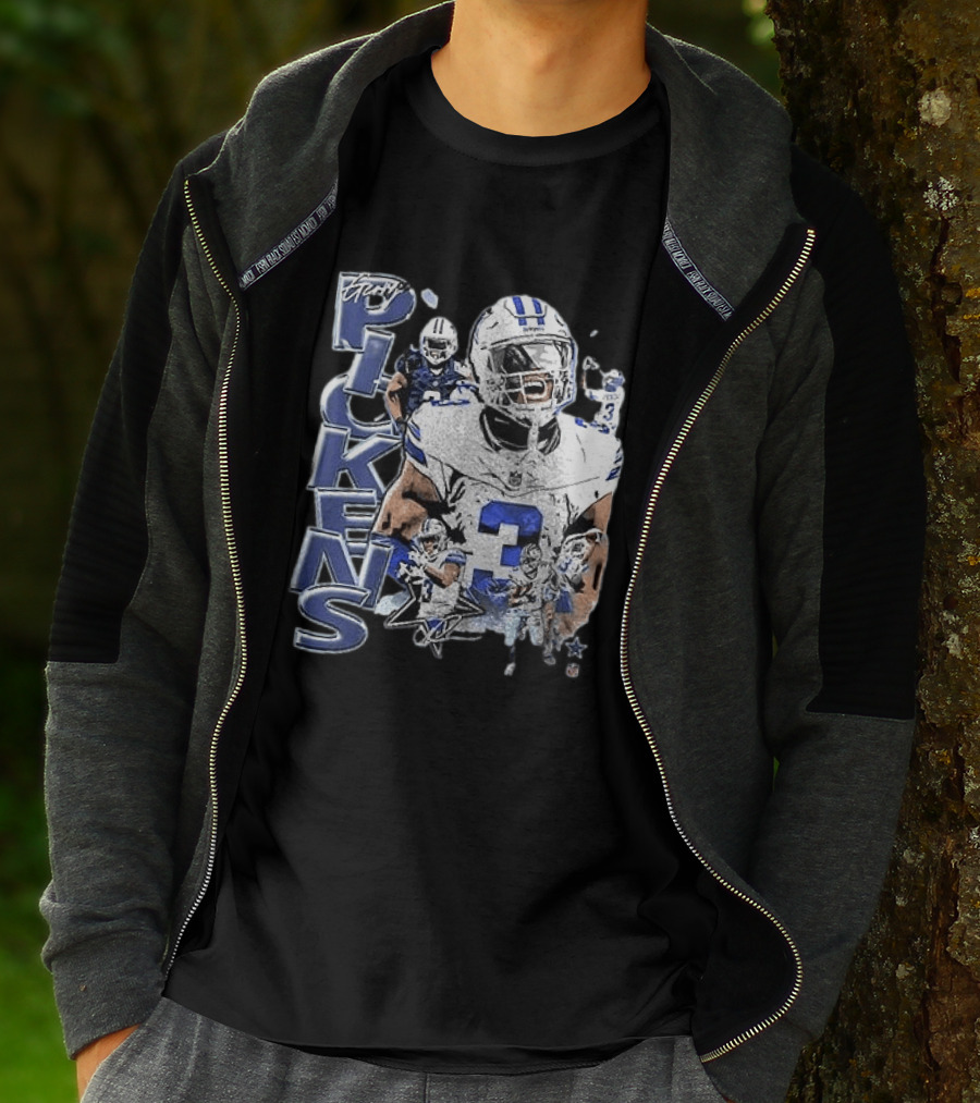 Dallas Cowboys George Pickens Player 3 Star Fans Collection T-Shirt