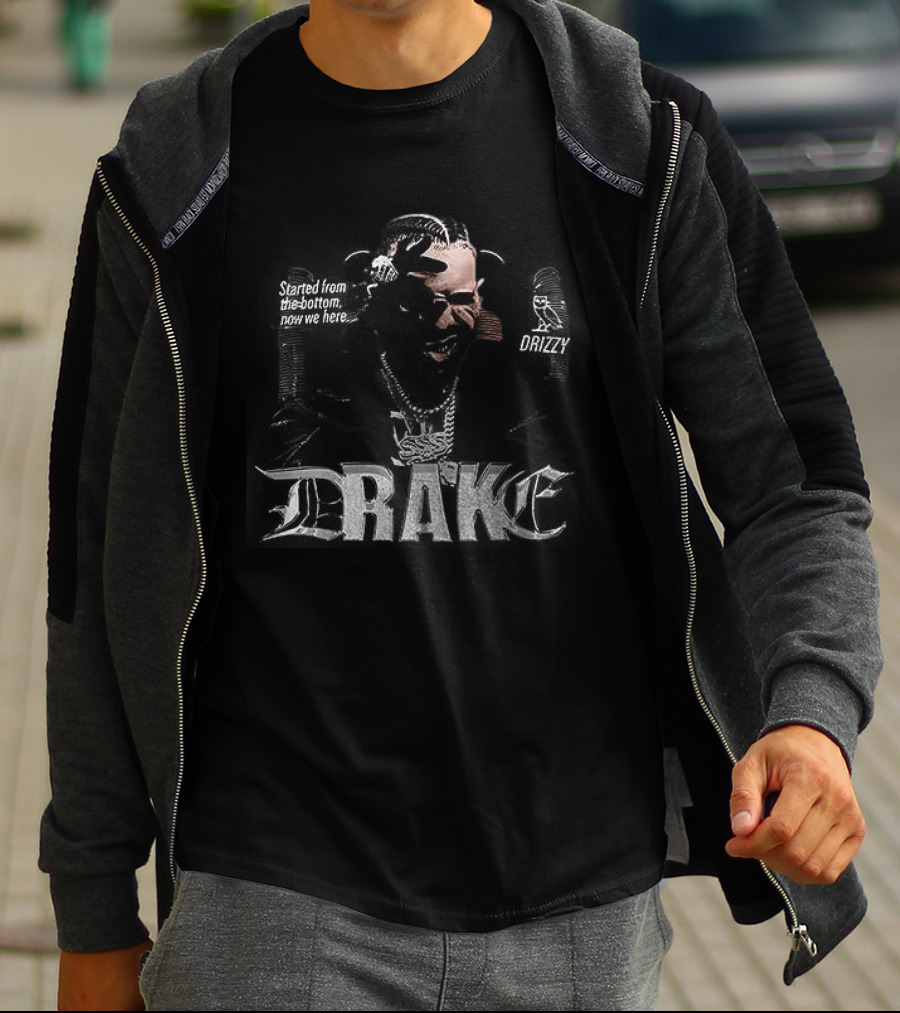 Drake Drizzy Started From The Bottom Now We Here Face T-Shirt