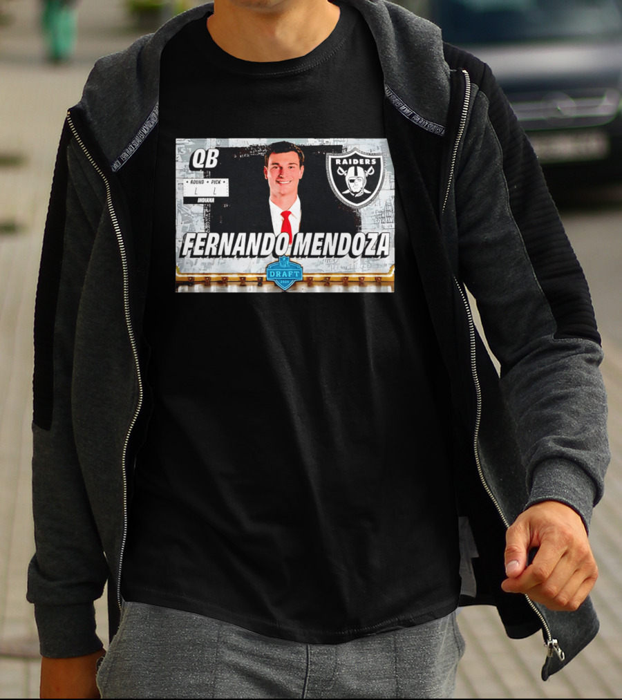 Las Vegas Raiders NFL Draft 2025 QB Fernando Mendoza T-Shirt