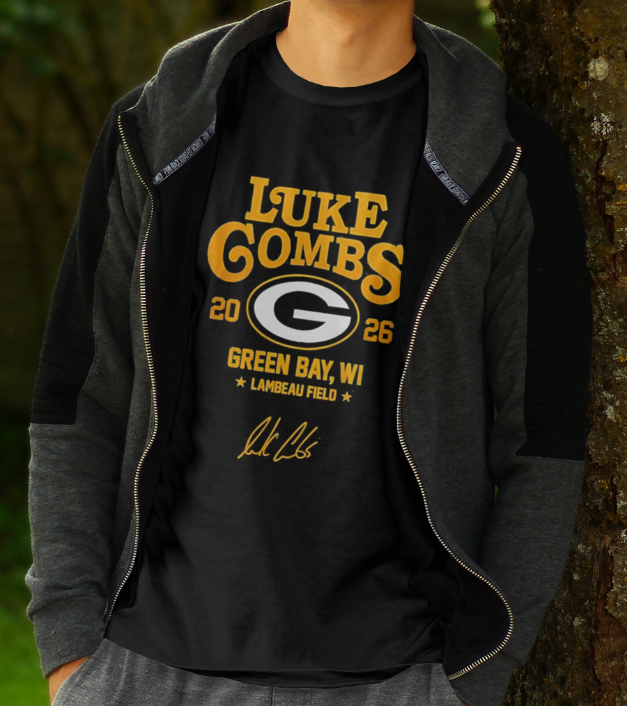 Luke Combs 2026 Green Bay WI Lambeau Field Packers Tour T-Shirt