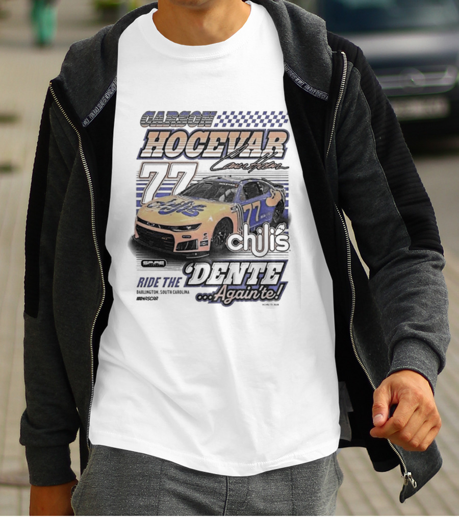 Carson Hocevar 77 Racing Nascar Chilis Dente Againte T-Shirt