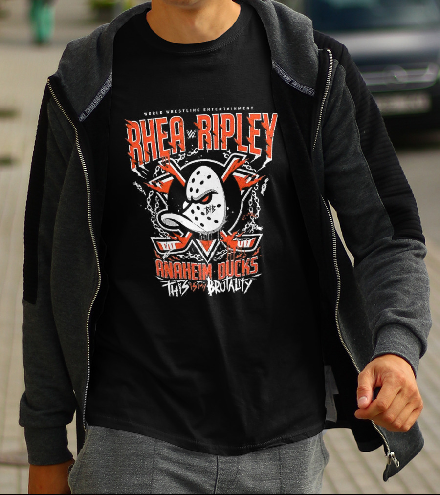 Rhea Ripley Anaheim Ducks This Is My Brutality Collaboration T-Shirt