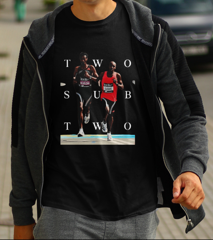 TCS London Marathon Sabastian Sawe Kejelcha Two Sub Two T-Shirt