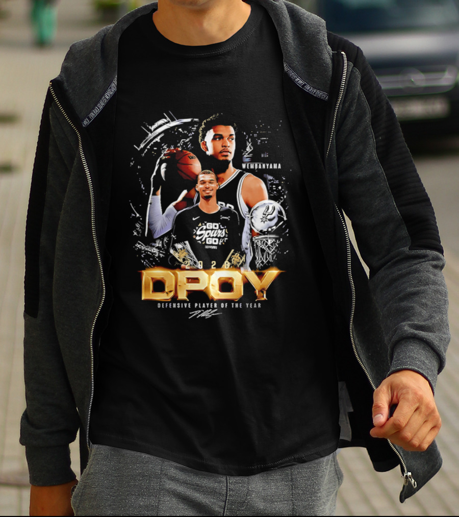 Victor Wembanyama San Antonio Spurs Defensive Player Of The Year 2026 DPOY T-Shirt