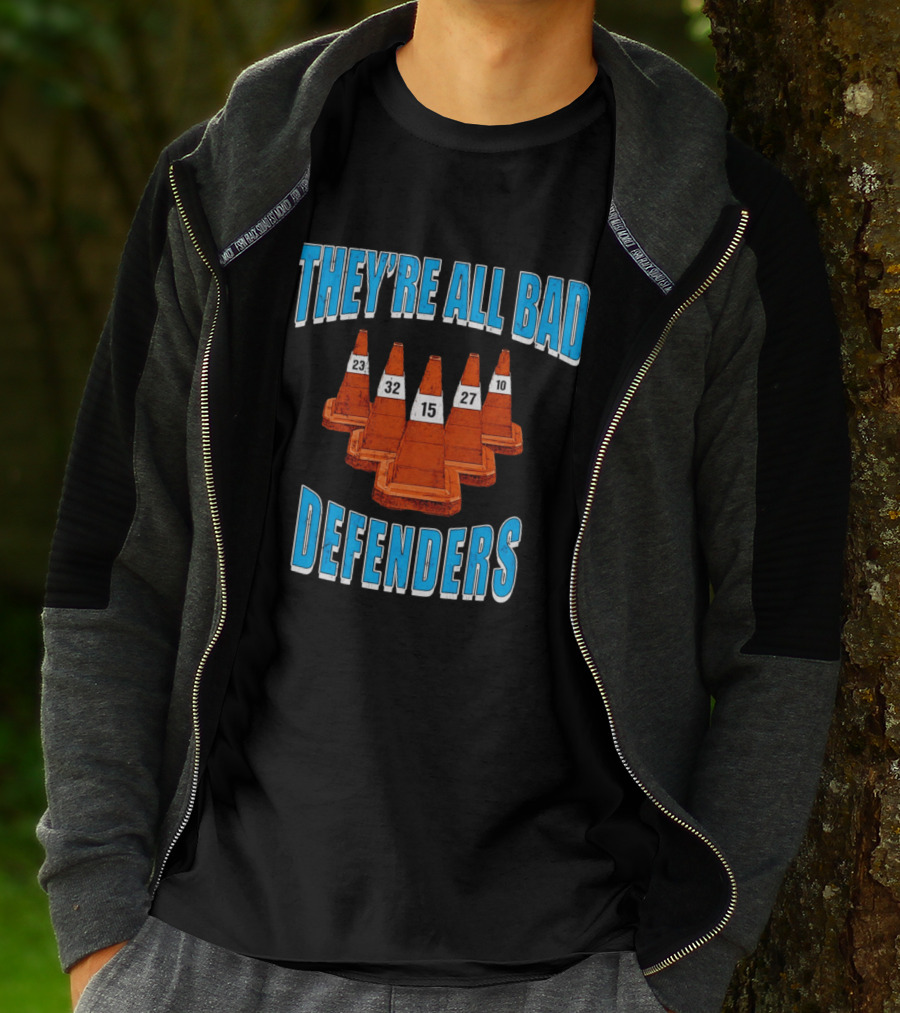 They're All Bad Defenders Minnesota Timberwolves Traffic Cones Numbers 23 32 15 27 10 T-Shirt