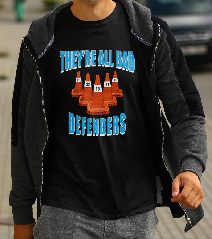 They're All Bad Defenders Minnesota Timberwolves Traffic Cones Numbers 23 32 15 27 10 T-Shirt
